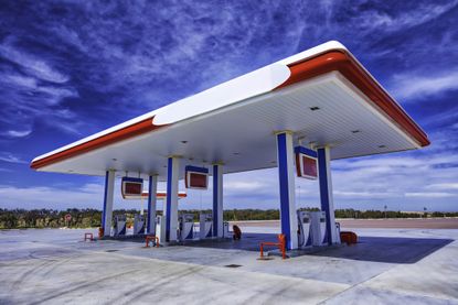 image of a gas station